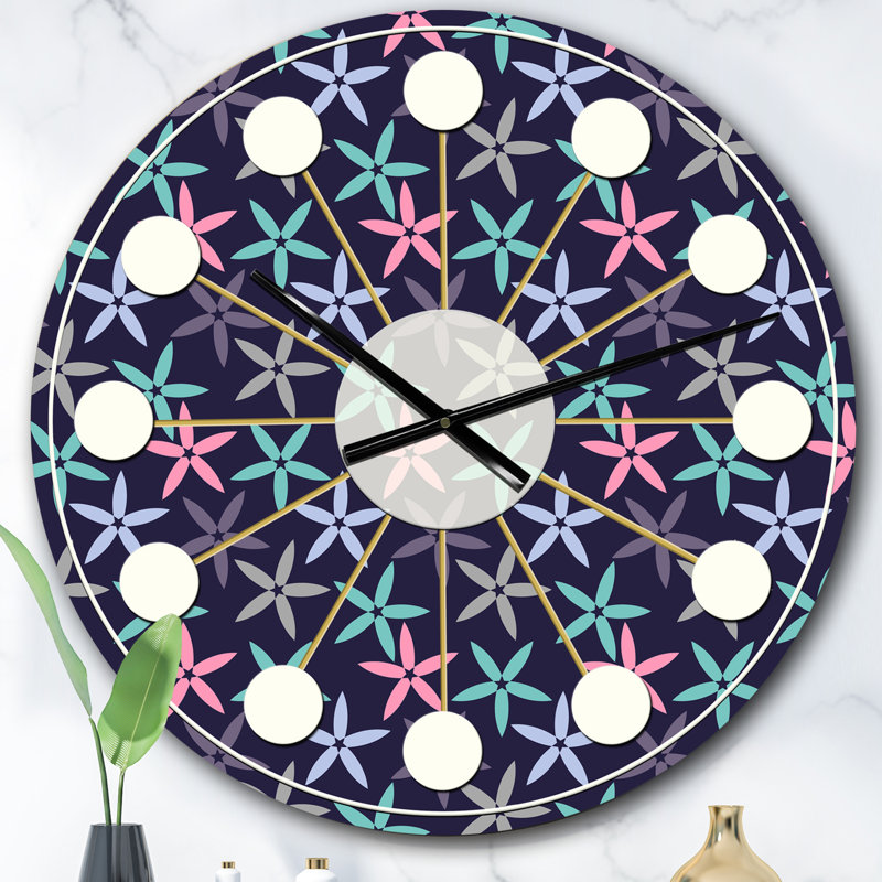 Horloge murale rétro Mid-Century, Surdimensionné