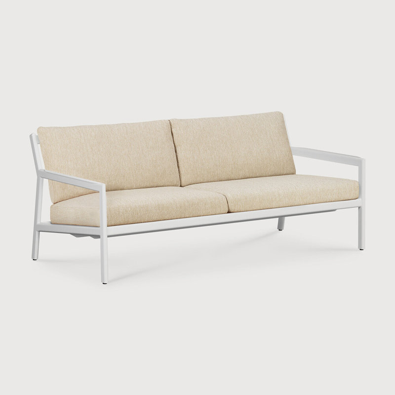 Jack Outdoor 3 - Seat Loveseat, Teak/Off White