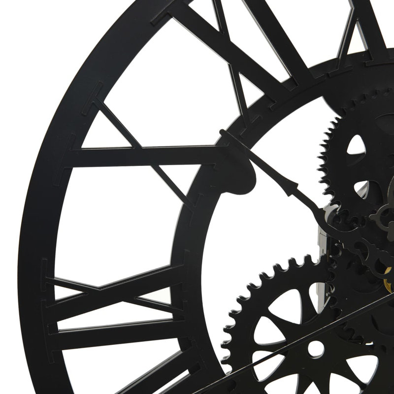 Kinslow Metal Wall Clock, Black