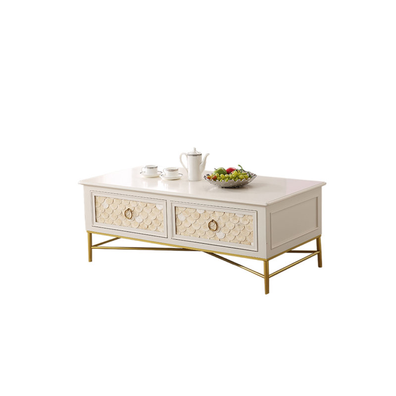 Light luxury style shell coffee table