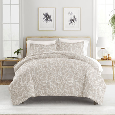 Patterned Ultra Soft 3 Piece Duvet Cover Set - Serenity