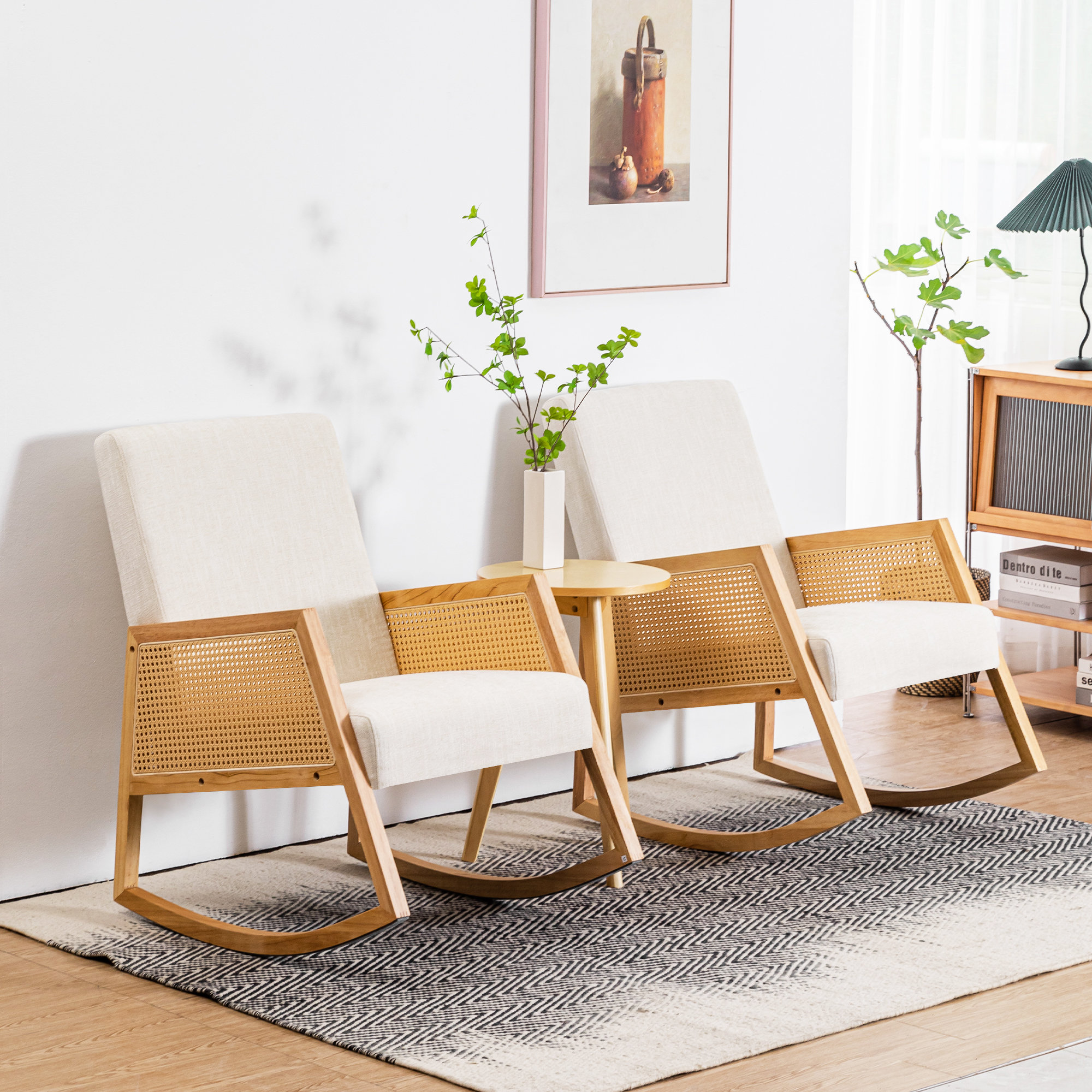 https://assets.wfcdn.com/im/75786643/compr-r85/2357/235708239/akera-high-back-modern-fabric-rocking-chair-with-rattan-arms.jpg