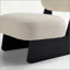 Fauteuil d'appoint en tissu Boucle - Coussin éponge haute densité 25D, pieds, chaise longue moderne pour le salon
