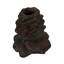 Bougeoirs rustiques en forme de pommes de pin, en fonte brune, lot de 2, hauteur 8,9 cm