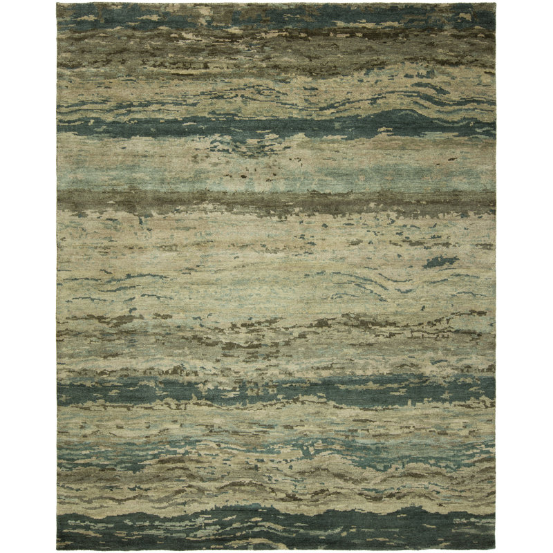 Shaniyla Wool Camouflage Area Rug, Runner 2'6" x 10'