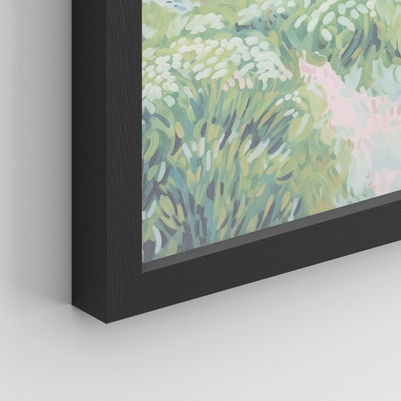 " Calming Landscape Paintings " 4 - Pieces, 10" H x 8" W, Black