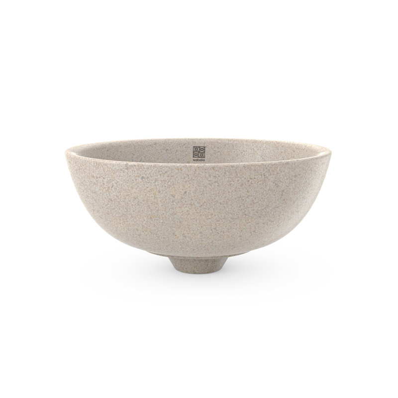 Woodio Soft40 15.75'' Wood Circular Bathroom Sink, Polar