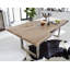 Freeform Acacia Rectangular Wood Top Dining Table