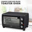 Four grille-pain noir 1400 W avec technologie de convection, friteuse à air 5 modes