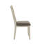 Ensemble de 2 chaises de salle à manger avec siège rembourré, gris et blanc