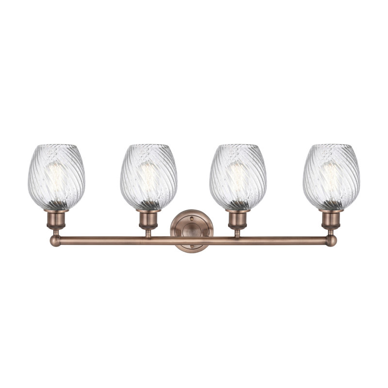 Éclairage pour meuble-lavabo 4 lumières 32 pouces Orianne, Nickel poli