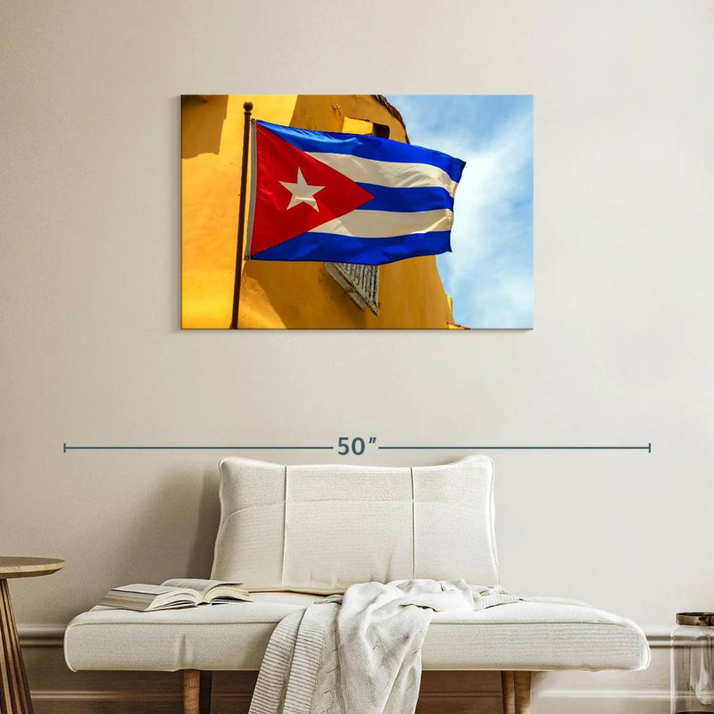 Borges Wavy Cuban Flag, 24" H x 36" W