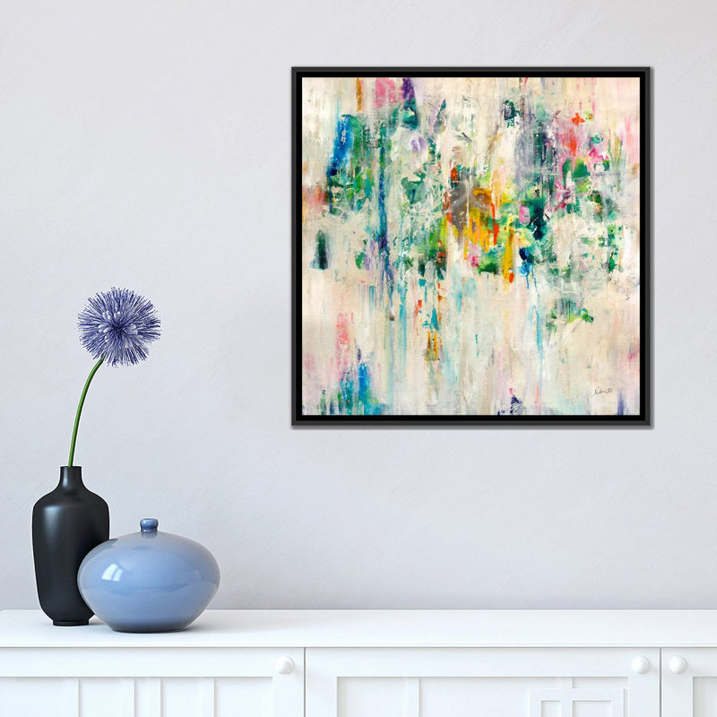 Reproduction d'art sur toile tendue, "Splash", H 18 po x l 18 po x P 1,5 po, Toile avec cadre noir, Pas de tapis
