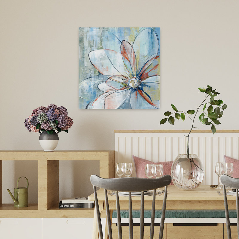 Art floral contemporain, H 18 po x l 18 po
