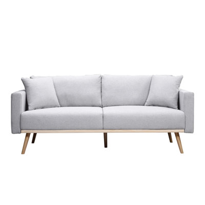 Gray Linen Fabric With , Pockets & Pillow Array Range - 75 75" Linen, Charging Ports Collection