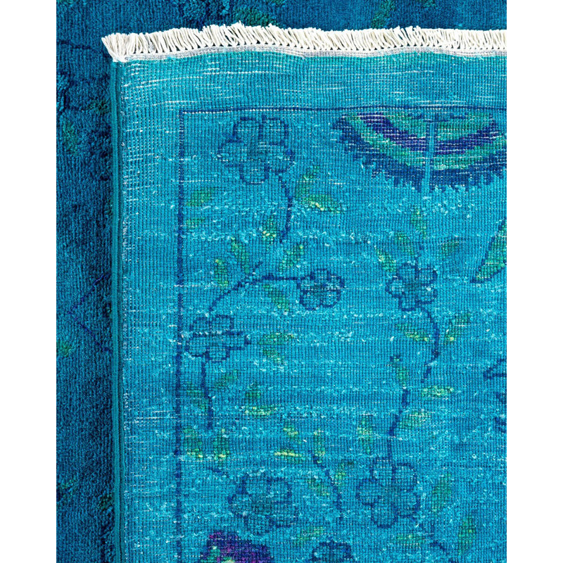 Tapis bleu nouvel âge 6 pi x 9 pi 3 po Damilya