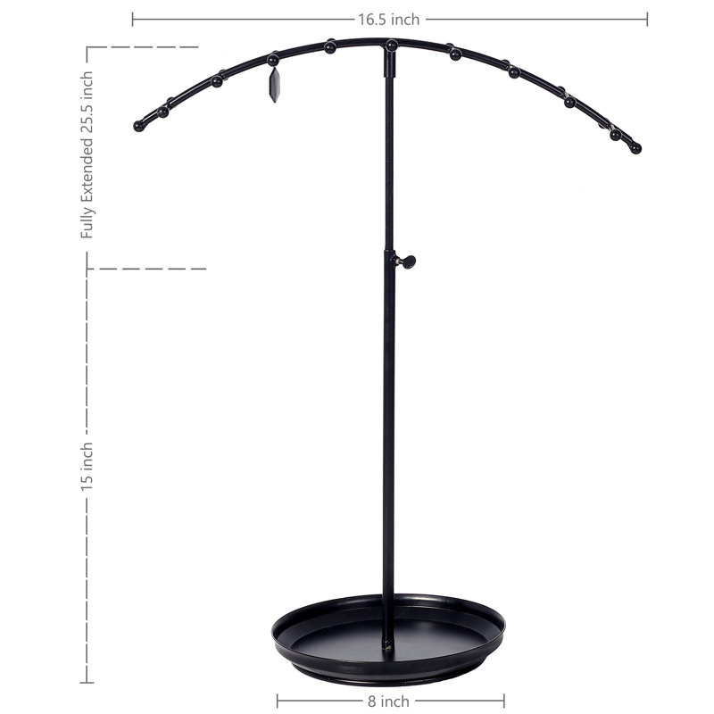 Tabletop Black Metal Jewellery Stand