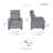 Yailem 27" Modern & Contemporary Corduroy Push Back Reclining Chair with Push-Back Motion, Pocket Coil Seating & Solid Wood Frame-1484678871