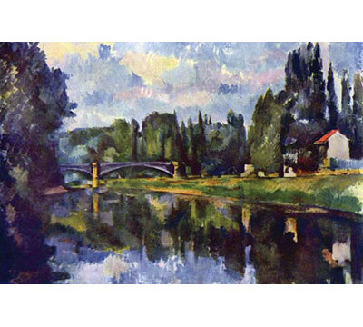 « marne shore » par paul cezanne, reproduction d’art