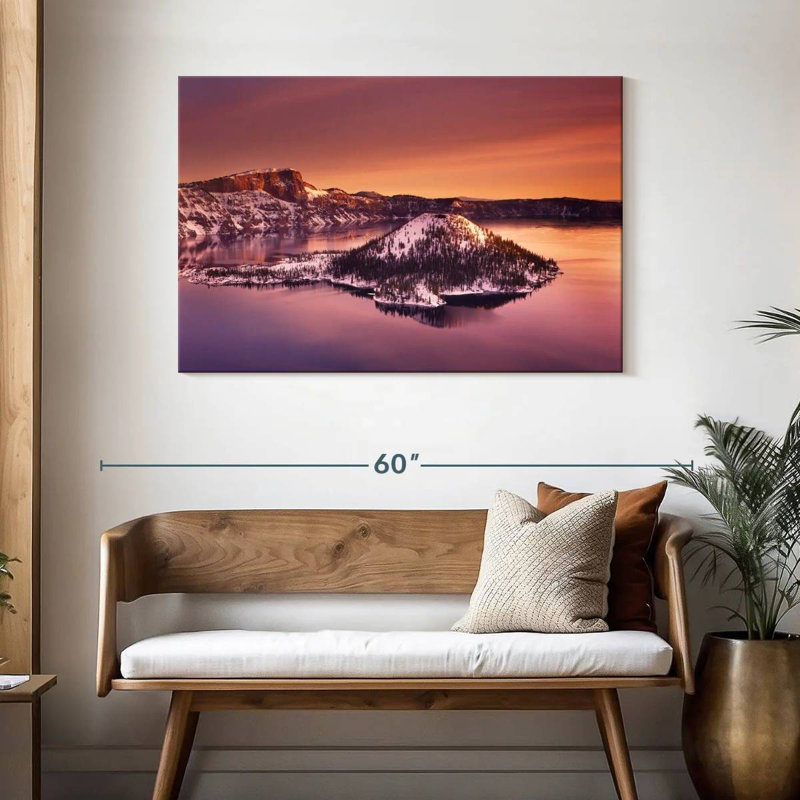 Alvord Wizard Island In Winter, 30" H x 45" W