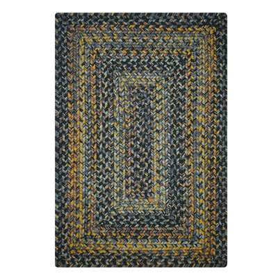  Tapis tressé intérieur / extérieur lavable noir / gris / doré
