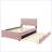 Velvet Upholstered Platform Bed with Trundle-106492950-112511389
