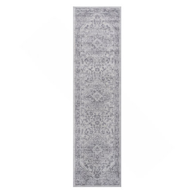 Collection Silver/Oriental Non-Shedding Living Room Bedroom Dining Home Office Stylish And Stain Resistant Area Rug