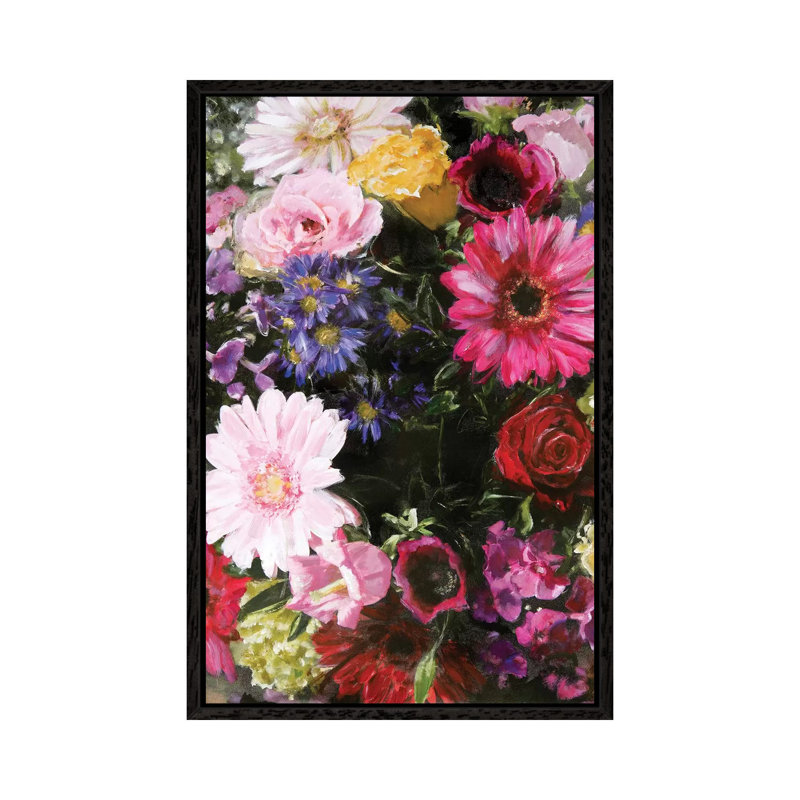Dark Blossom - Painting on Canvas, Black Framed, 101.6cm H x 66.04cm W x 3.81cm D