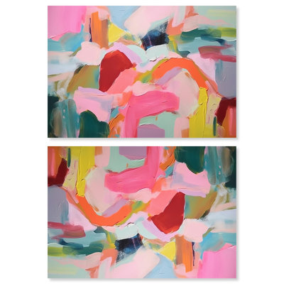 «Sublime Fusion Layers III», ensemble d'art sur toile coloré par Art Remedy