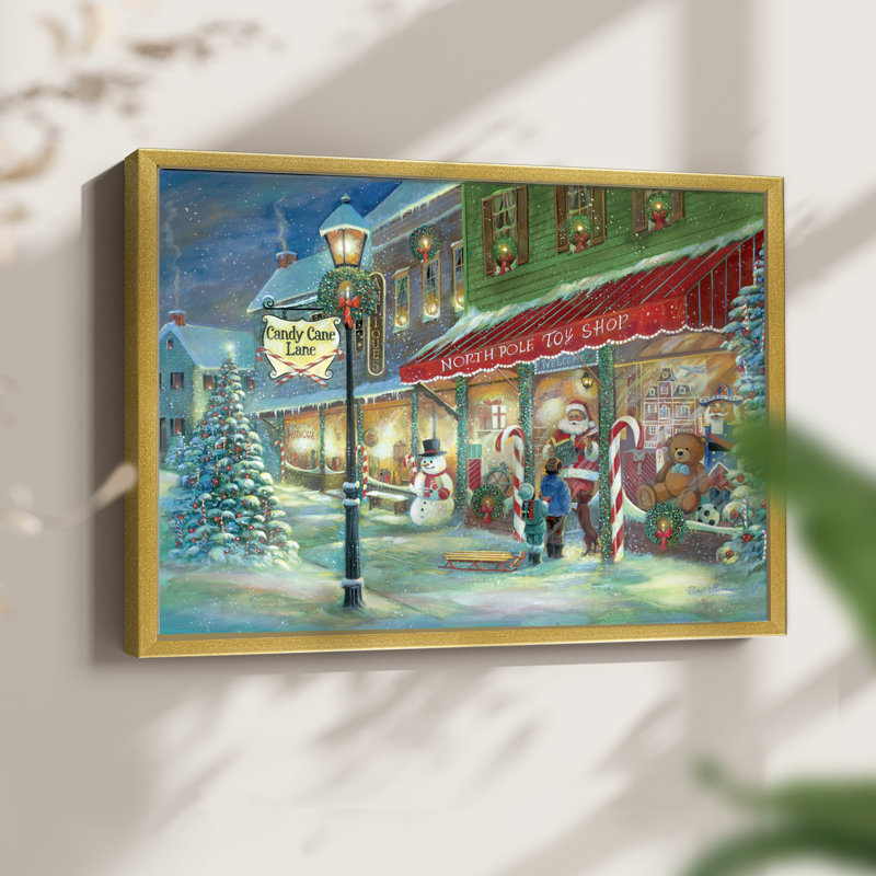 Candy Cane Lane - Reproduction encadrée - Restickable, H 16 po x l 20 po