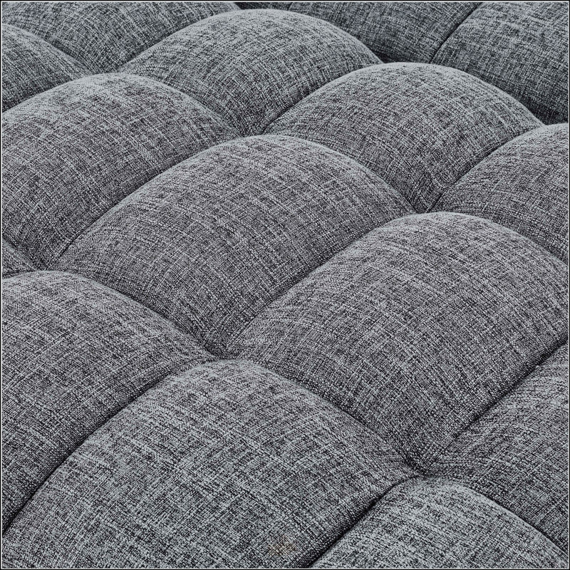 Tufted Convertible Sleeper Sofa With Chaise, 31.1" H x 22.5" W x 61.85" D, Dark Gray
