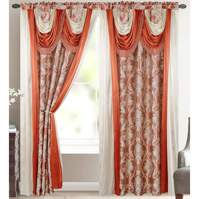 Paire de rideaux obscurcissant avec passe-tringle Luxury Ikat