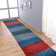 Winterton Hand Knotted Loom Wool Eco-Friendly Area Rugs - Blue Light Blue Color, Striped, Contemporary Modern Design, High Pile Thick Handmade Anti Skid Area Rugs for Living Room, Bed Room