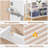 Full Size Loft Bed with L-Shaped Desk & 5 Drawers - Space Saving Loft Bed with LED Lights, Charging Station, Shelves, Clothes Rail for Home Office, Dorm Room, White-1155680529