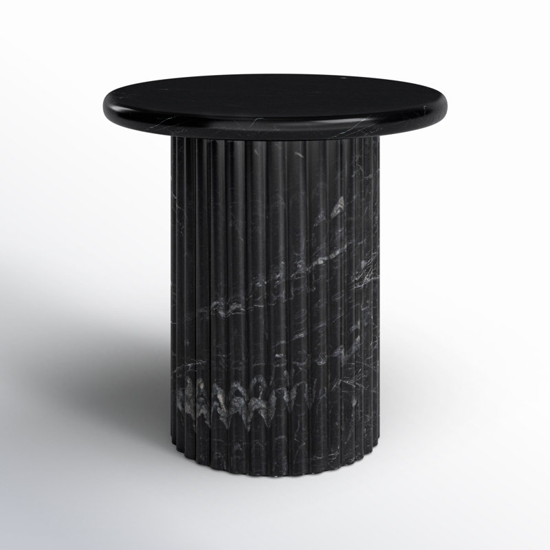 Oranda Marble End Table, Black