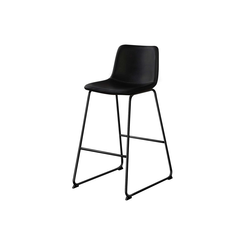 Chaise Ella, tabouret de bar ergonomique, Noir