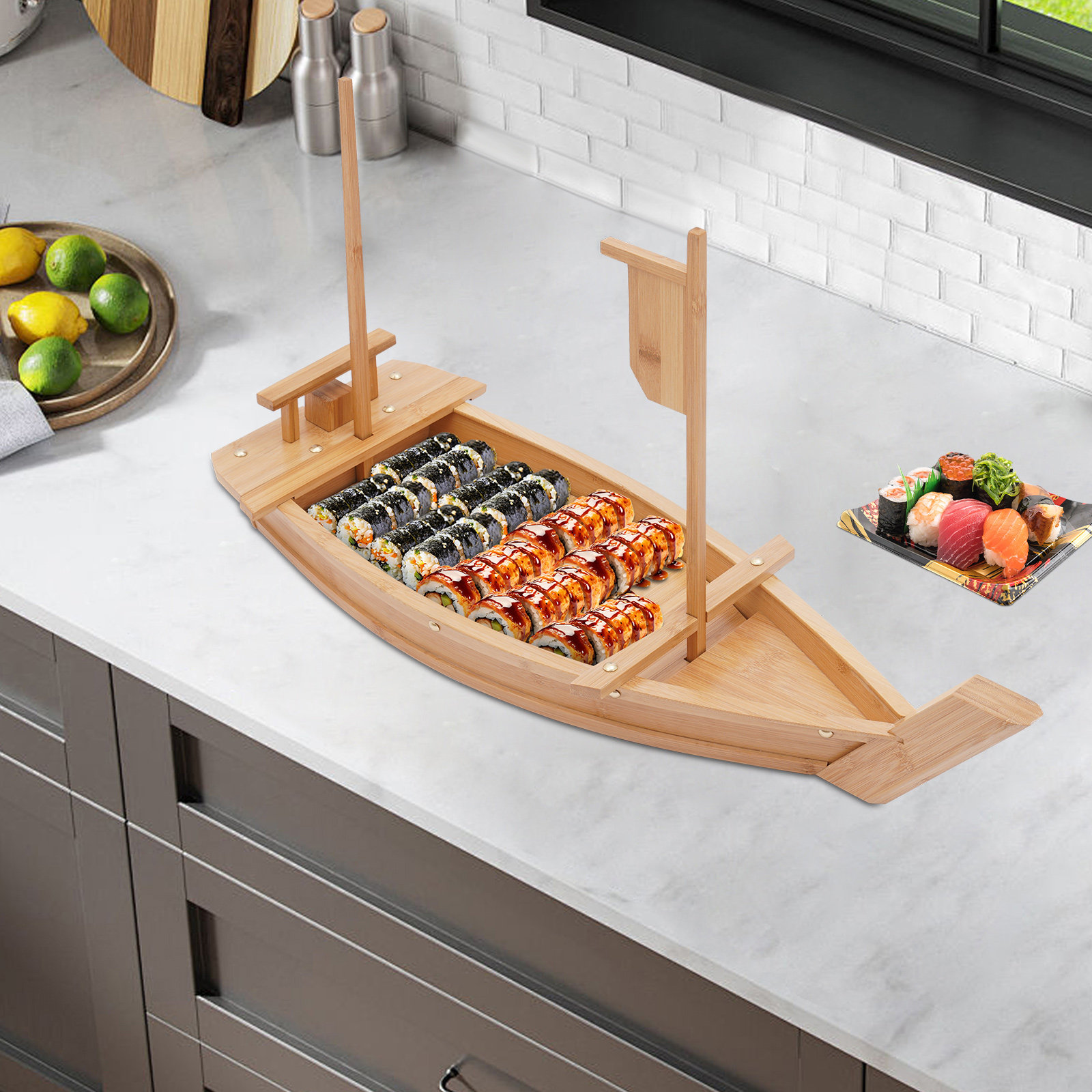 Breakwater Bay Allante Sushi Boat Serving Tray Food Display