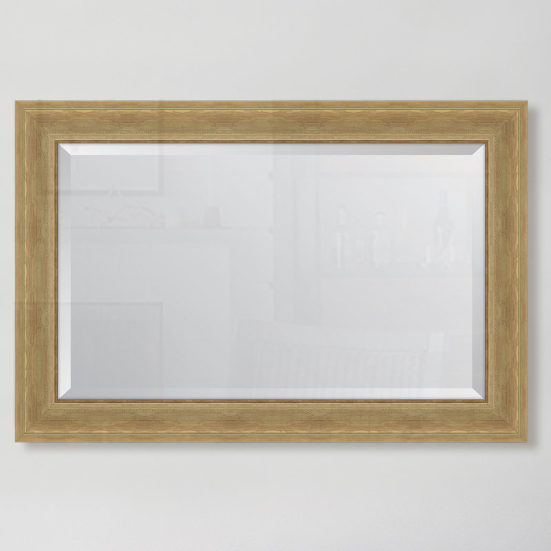 English Wall Mirror, 42" H x 30" W, Natural