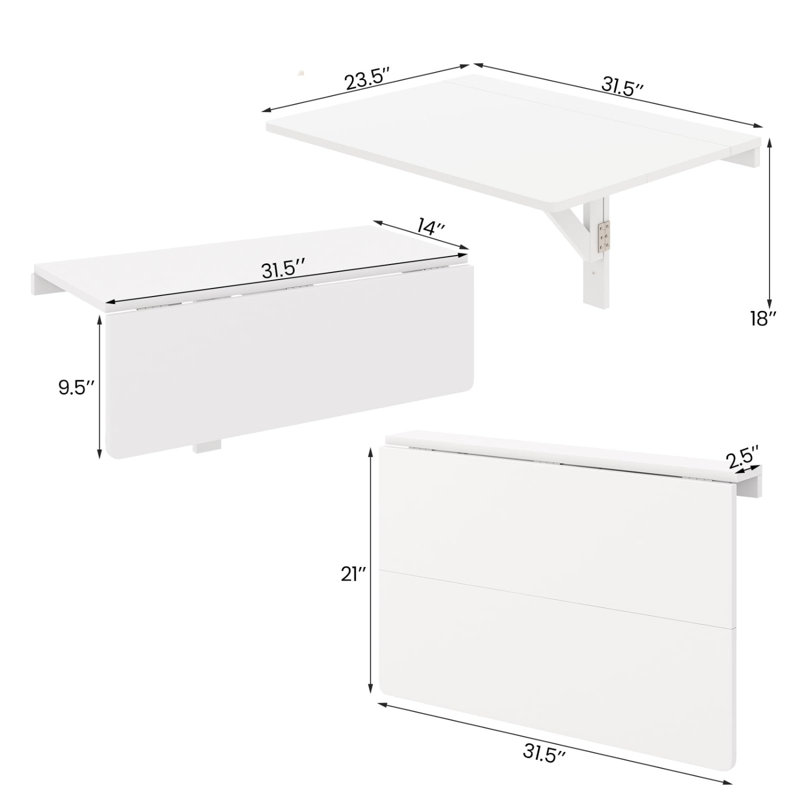 Table pliante à fixation murale