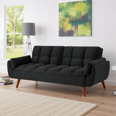 Canapé-lit convertible en tissu d'ameublement avec futons de 75,39 po Kamaren