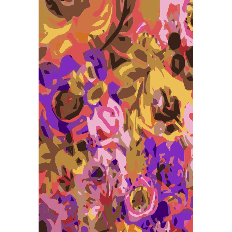 Warm Abstract Floral I - Wrapped Canvas Art Prints, 46cm H x 30cm W x 3.8cm D