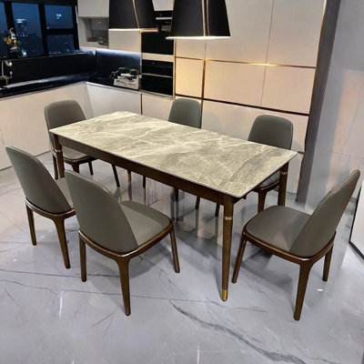 Table rectangulaire en bois massif de style nordique