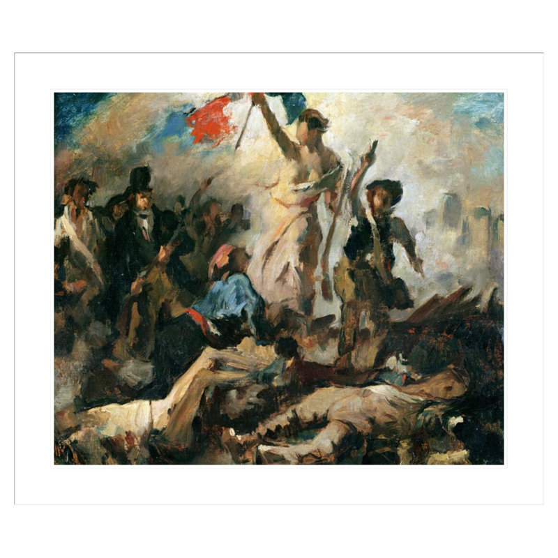 Étude pour la liberté guidant les gens par Eugène Delacroix, impression giclée encadrée, H 33,5 po x l 38,93 po