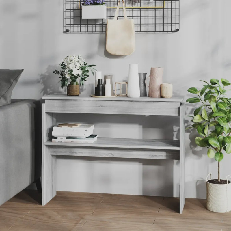 Hars Console Table, Grey Sonoma, Grey Sonoma, 80cm H x 102cm W x 30cm D