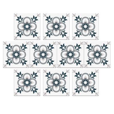 12 po X 12 po Autocollants de dosseret en vinyle autocollant, carreau mural multicolore pour la cuisine (10 pieds carrés)
