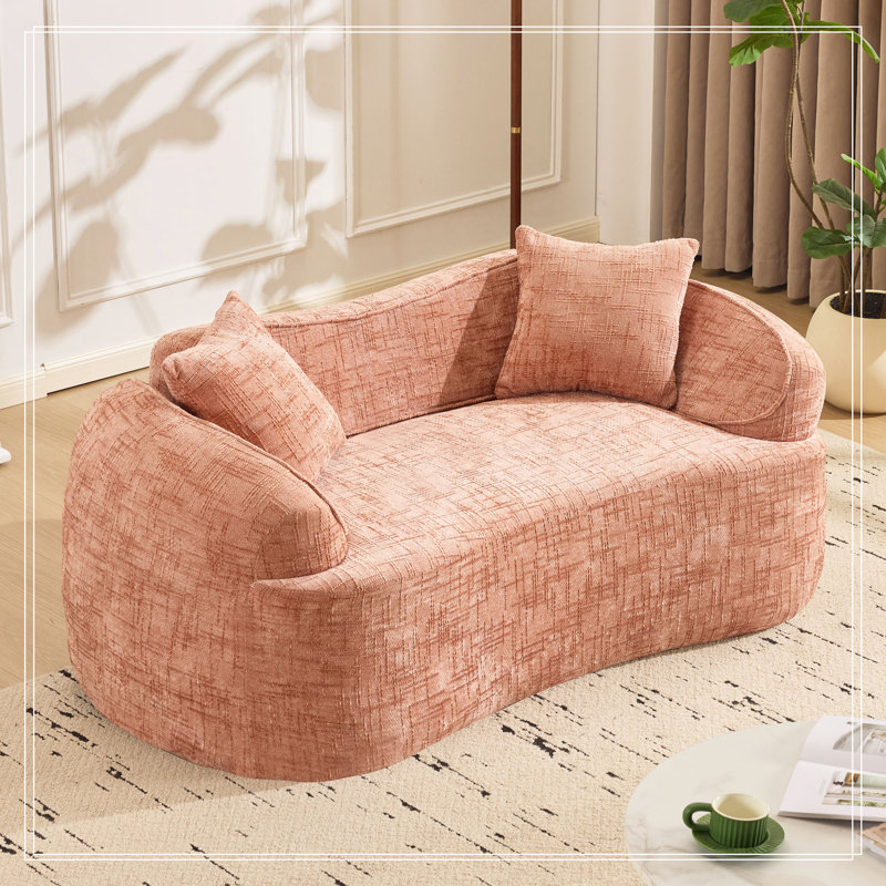 Canapé Chenille, Rose