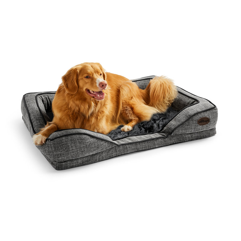 Silentnight Orthopaedic Luxury Pet Bed, 19cm H x 95cm W x 69cm D, Grey