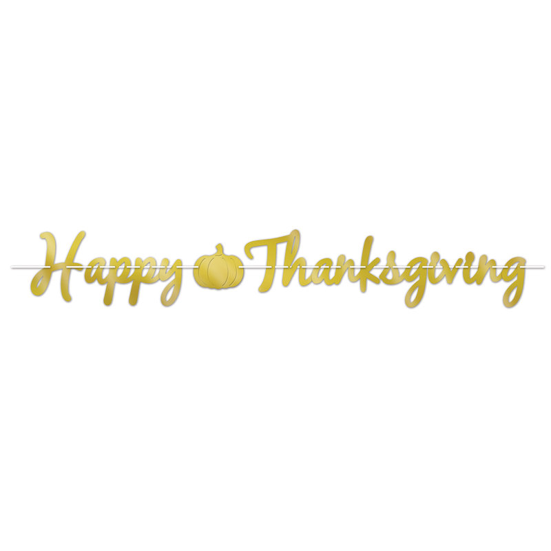 Foil Happy Thanksgiving Streamer