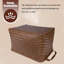 Ensemble de 4 grands paniers de rangement en osier tissé à la main, paniers à linge bruns pour garde-robe, chambre à coucher, salle de bain, tablettes, couvertures ou organisation à domicile