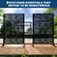 Freestanding Metal Garden Privacy Screen 180 x 117 cm, Rust-Resistant Decorative Outdoor Divider Trellis Fence for Patio, Balcony, Backyard, Pool, Hot Tub & Indoor Room, Black-128726252